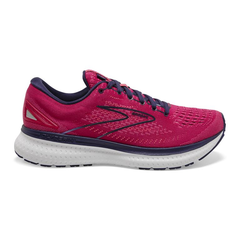 Brooks Glycerin 19 Road Running Shoes - Women's - Burgundy Barberry/Purple/navy/Calypso (51374-ZXCD)